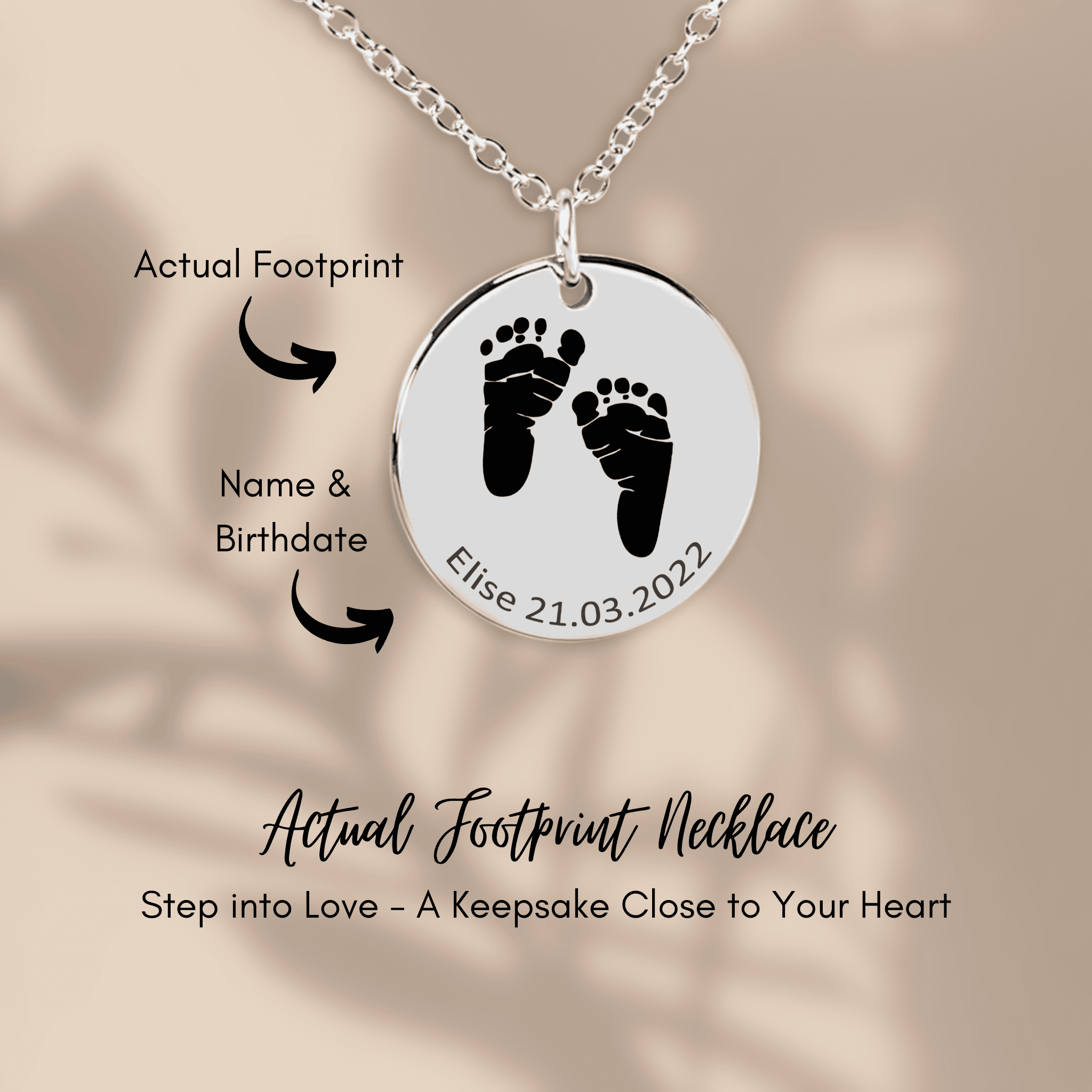 Feet Print Necklace