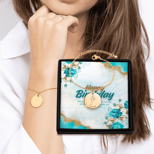 Birthflower & Name Bracelet
