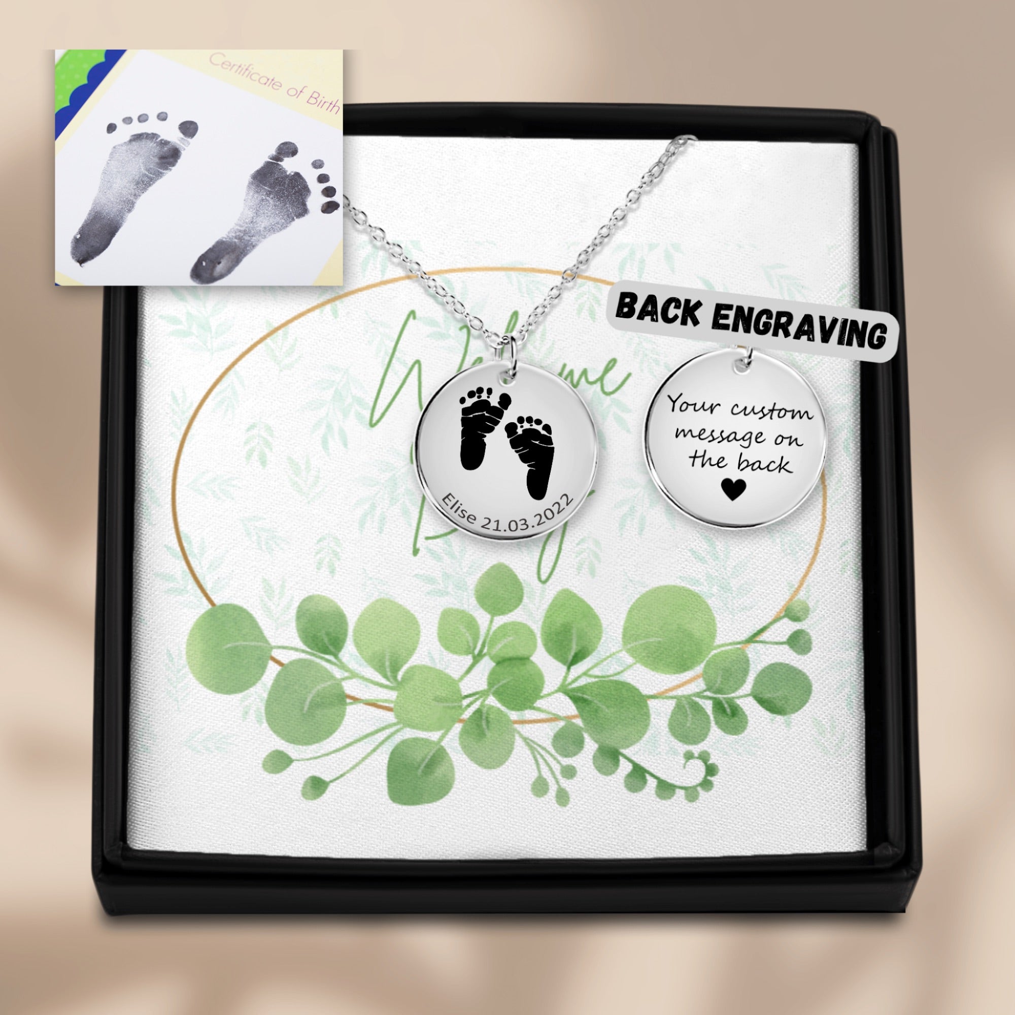 Feet Print Necklace
